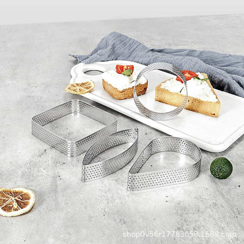 Форма для торта из нержавеющей стали с отверстиями для фруктового пирога, новый набор для тортов