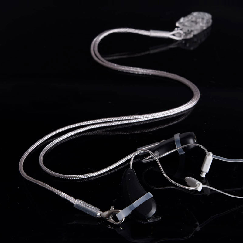 Audífono cuerda anti-perdida cordón cuerda protectora niños ancianos oído espalda máquina cuello cuerda de un solo oído binaural clip fijo