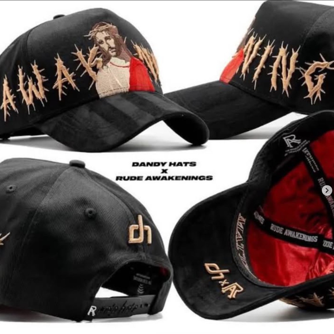 Aliexpress spot Dandy letras bordadas ajustables gorra de boca de pato borde curvo con taladro gorra de béisbol