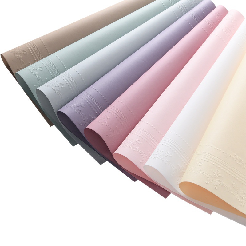 Versalles Rosa tridimensional relieve ramo de papel en relieve Flor de Papel flor tienda de material fábrica al por mayor de papel de embalaje de flores