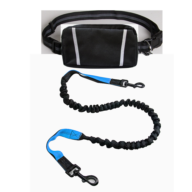 Dongguan kepai corriendo cuerda de tracción con bolsa de cintura cuerda de tracción transfronteriza para mascotas nylon reflexivo perro caminando cuerda de tracción