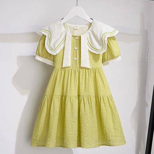 Princess Dress Summer 2024 New Stylish and Trendy Girl Influencer Breathable Thin Dress Children's Skirt