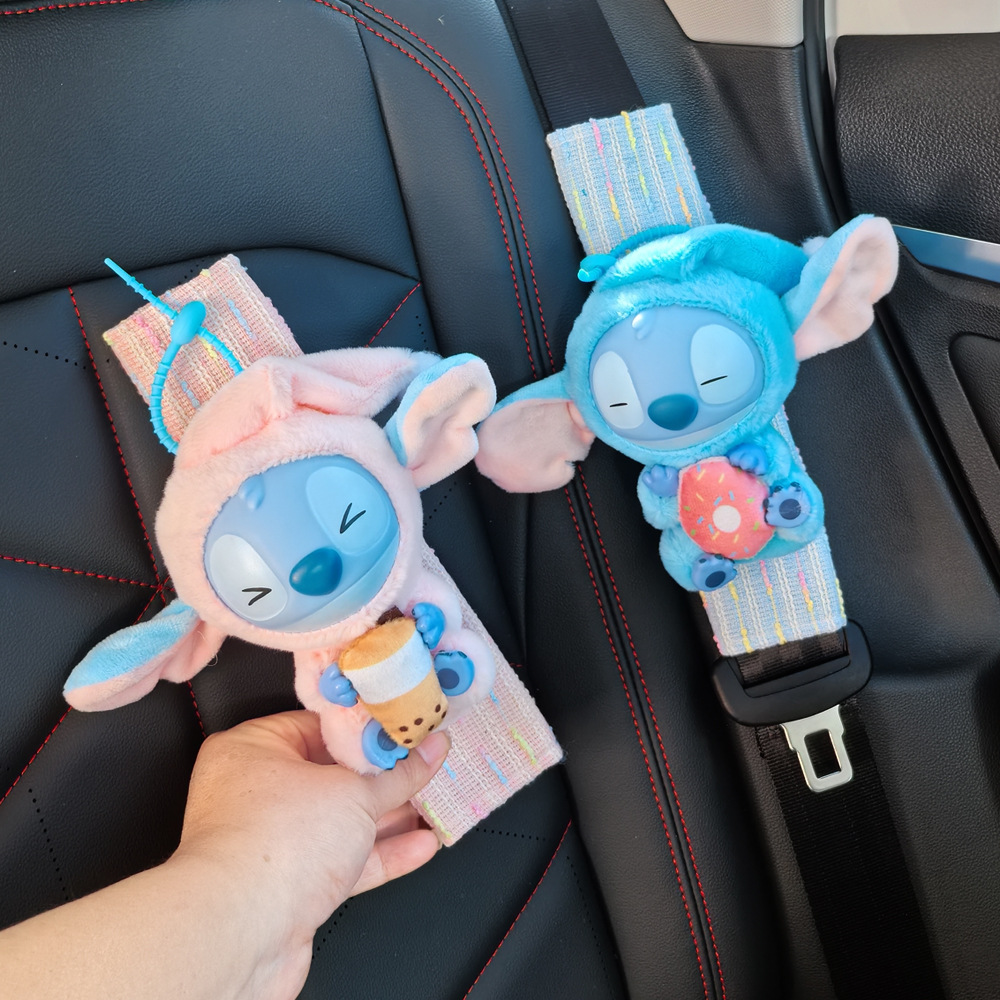 New Stitch Doll Car Seat Belt Shoulder Cover Car Decoration Anti-Stranglehold Anti-Wear Clothing Car Decoration