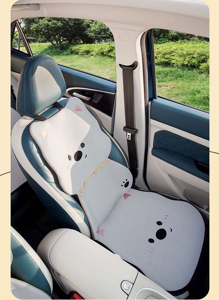 Suitable for Xpeng Monam03 Qin Plus Mg4 Song Pro Car Seat Cushion Half-Pack Cartoon Breathable Seat Cushion