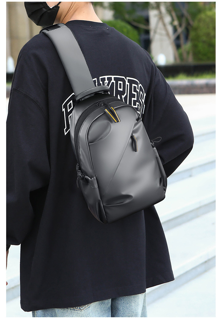 Outdoor Travel Leisure Sports Oxford Cloth Anti-splashing Tide Brand Multi-functional Men's Messenger Breast Bag_voghion.com