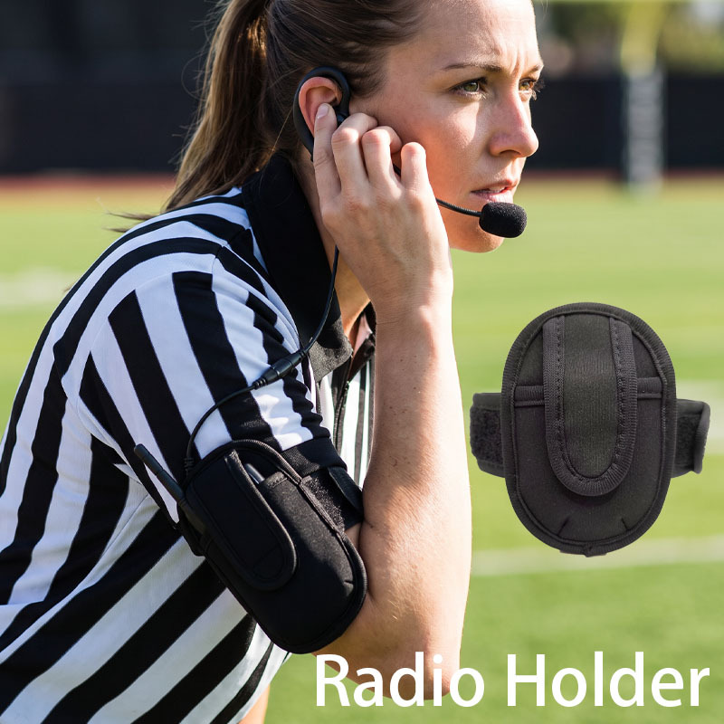 Outdoor badminton and soccer referee walkie-talkie arm pouch, V6CV4C headset accessory, fixed arm bag
