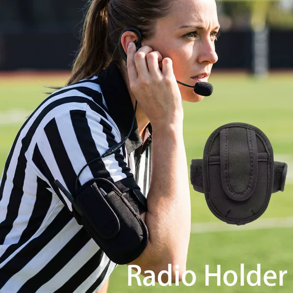 Outdoor badminton and soccer referee walkie-talkie arm pouch, V6CV4C headset accessory, fixed arm bag