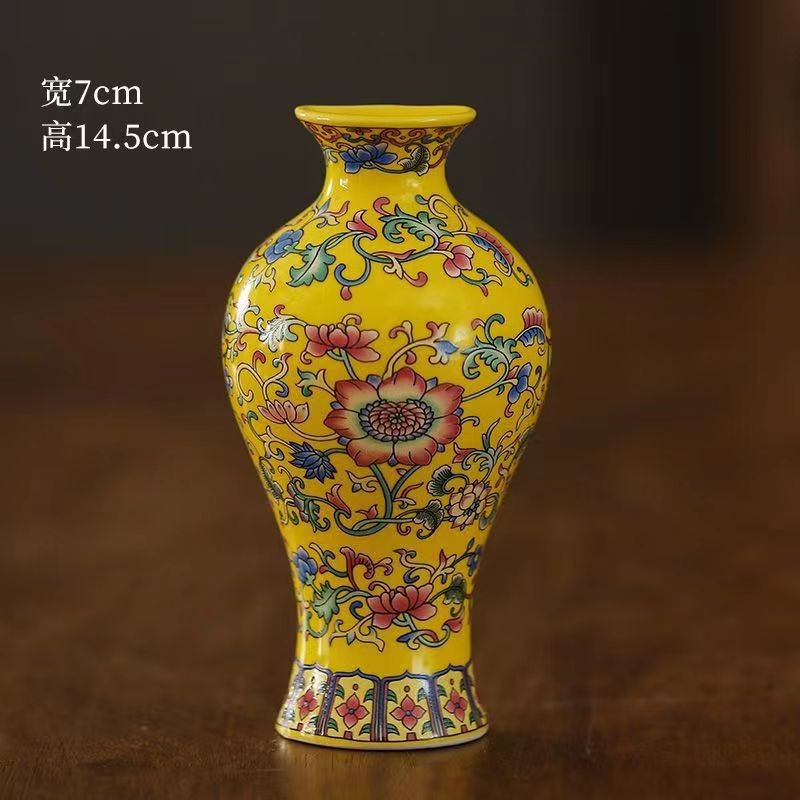 Botella de flores de pared china de estilo zen flor de porcelana azul flor de cerámica decoración de oficina decoración artesanal