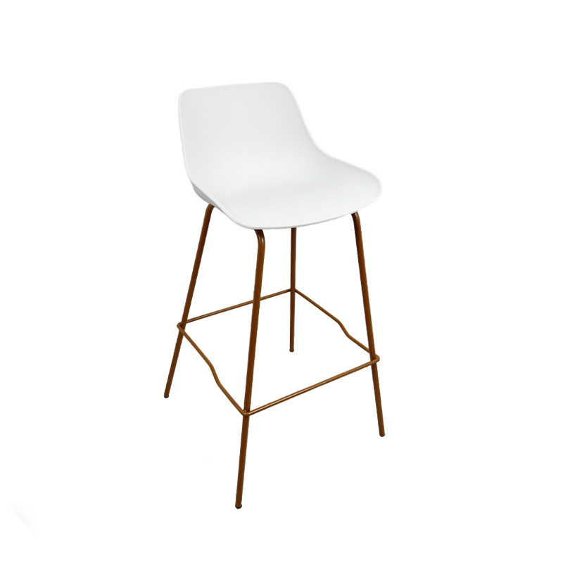 Bar de estilo nórdico silla alta red de leche roja tienda de té taburete especial de cuatro patas cafeteria de recepción casera taburete alto