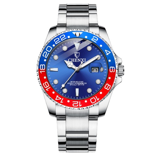 High-looking couple watch Green Water Ghost cross-border men's and women's waterproof luminous calendar steel band watch quartz watch