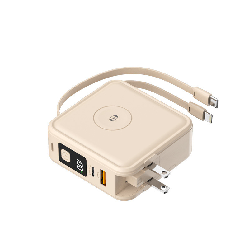 15000 mAh コード付き磁気ワイヤレスパワーバンクは、プラグ付きの IWATCH ウォッチヘッドセットの充電をサポートします|undefined