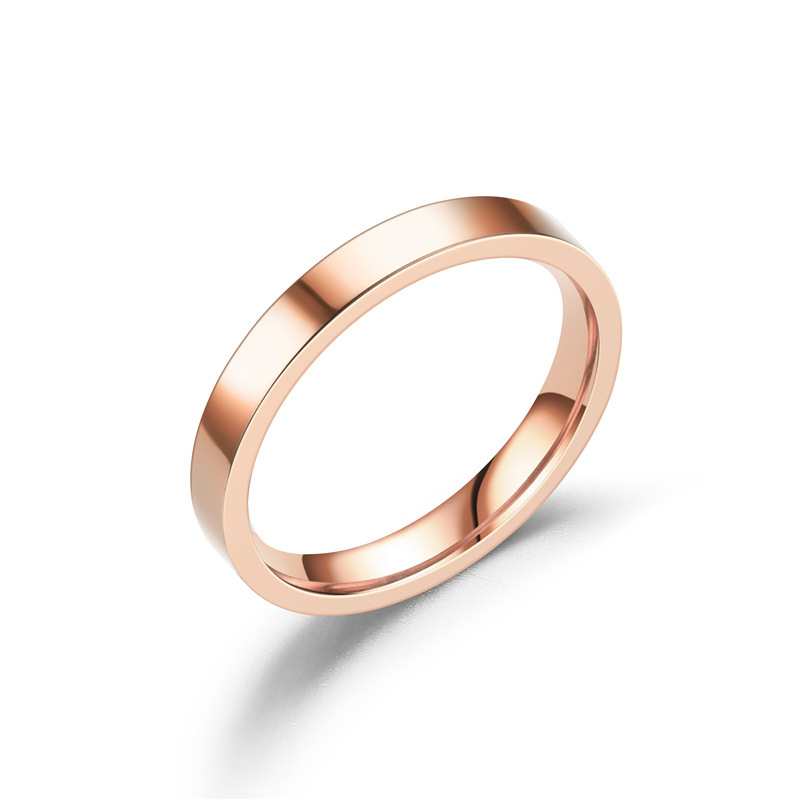 Simple Style Solid Color Titanium Steel Rings display picture 4