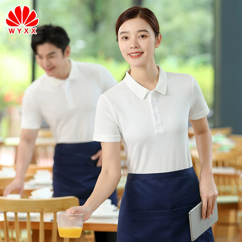 Гостиничный Кейтеринг Комбинезоны Рубашка поло с короткими рукавами Супермаркет Молочный чай Ресторан Отель Инструменты Футболка Печать