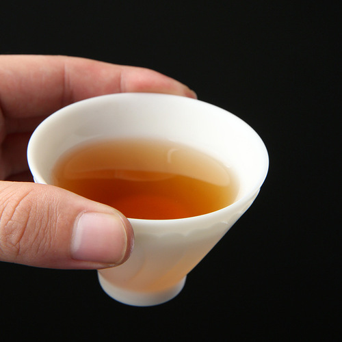 羊脂玉瓷品茗杯个人杯素烧陶瓷茶杯功夫茶具小茶杯商务活动礼品杯