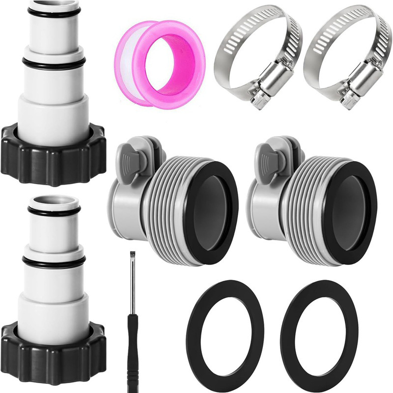 Amazon Intex Filter Pump Interface 1.25" to 1.5" Pool Adapter Set Interface Amazon Intex Filter Pump Interface 1.25" to 1.5" Pool Adapter Set Interface