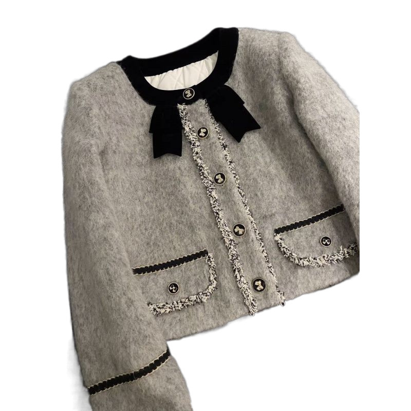 고급 향수 스타일 세트 여성 가을과 겨울 레트로 작은 원피스 서양 스타일 유행 우아한 사교계 스커트 투피스 세트