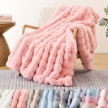 I 31171 Rabbit Fur Thickened Sofa Blanket �ýq�Ӻ�ɳ�l�w̺��