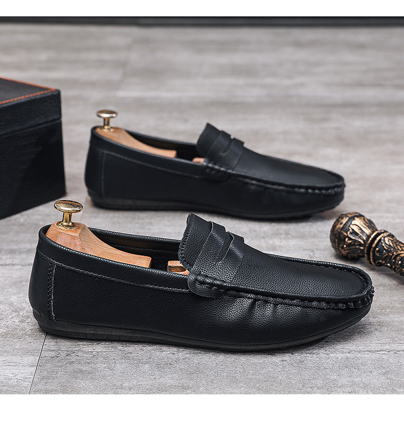 Men's casual leather shoes Soft soft soled shoes men's foot casual loafers_voghion.com