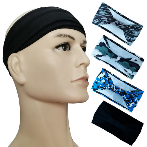 Sports headband men's headband anti-sweat band anti-sweat guide sweat-absorbent running boys basketball fitness equipment women's headscarf