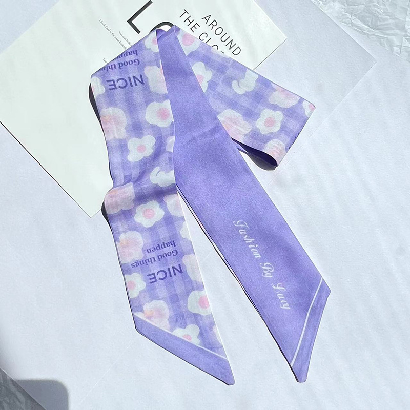 新商品の長条の小さいシルクのタオルのヘアバンドの女性の両面の優雅な紐付けのカバンのリボンのリボンのリボン|undefined