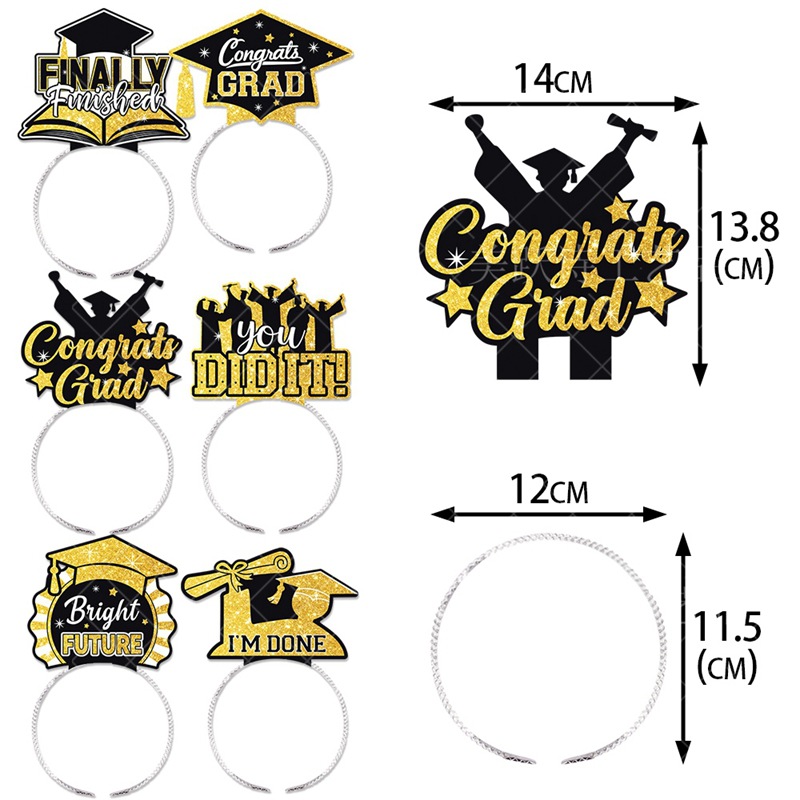 Suministro directo de fábrica ceremonia de graduación decoración diadema accesorios para el cabello fiesta de graduación atmósfera decoración suministros accesorios de foto