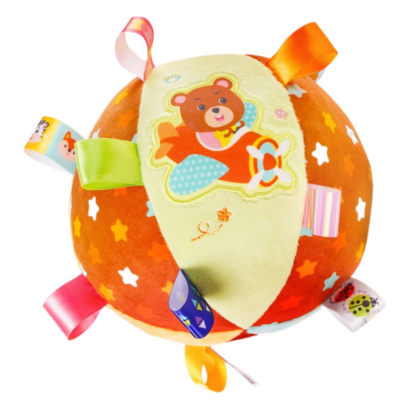 Sozy newborn exercise baby grip rattle plush soothing baby puzzle hand ball