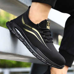 勞保鞋防砸防刺穿男新款上新時尚輕便舒適飛織工作安全防護鞋批發