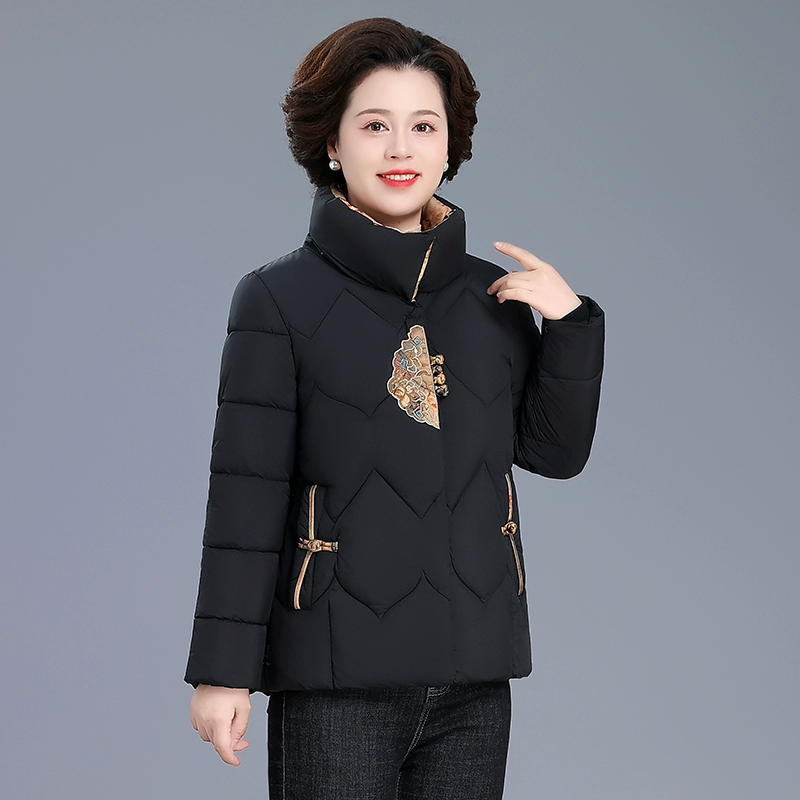 Winter short down jacket with down, 2024 years, for middle age, western style