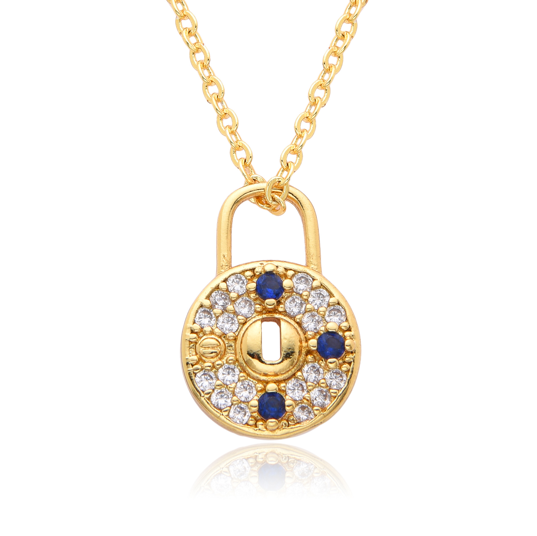 8g Weight Copper Pendant Material Zircon Inlay Material Pendant Necklace Classification Copper Chain Material 1 Piece Quantity Daily, Date Occasion Copper Material Heart Shape, Lock Pattern Women's Gender Inlay Design Elegant, Shiny Style Copper Inlay Heart Shape Lock Zircon Pendant Necklace 1
