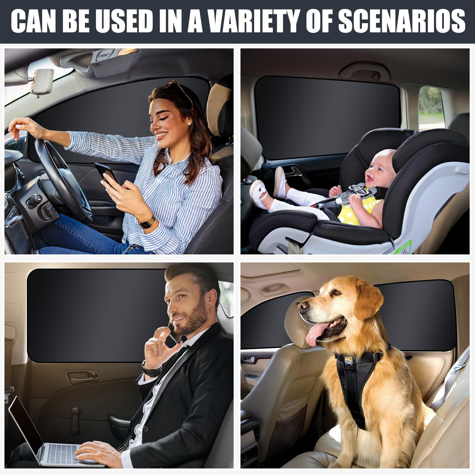 Cross-Border New Magnetic Privacy Car Window Cover Sunshade Blackout Mosaic Camping Curtain Insulated Car Sunshade