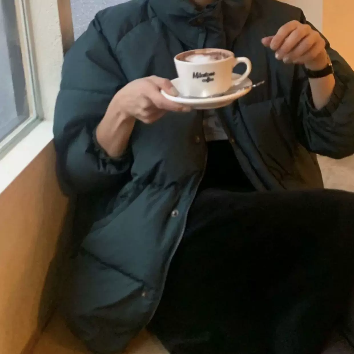 现货2024冬季新款韩国东大门th*Bar*net立领90白鸭绒羽绒服外套女
