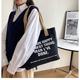 Canvas bag ins female student South Korea large capacity letter shoulder bag tote bag simple fashion canvas bag manufacturer
