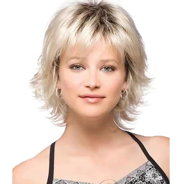 Women's Simple Style Street High Temperature Wire Side Fringe Short Straight Hair Wigs display picture 3