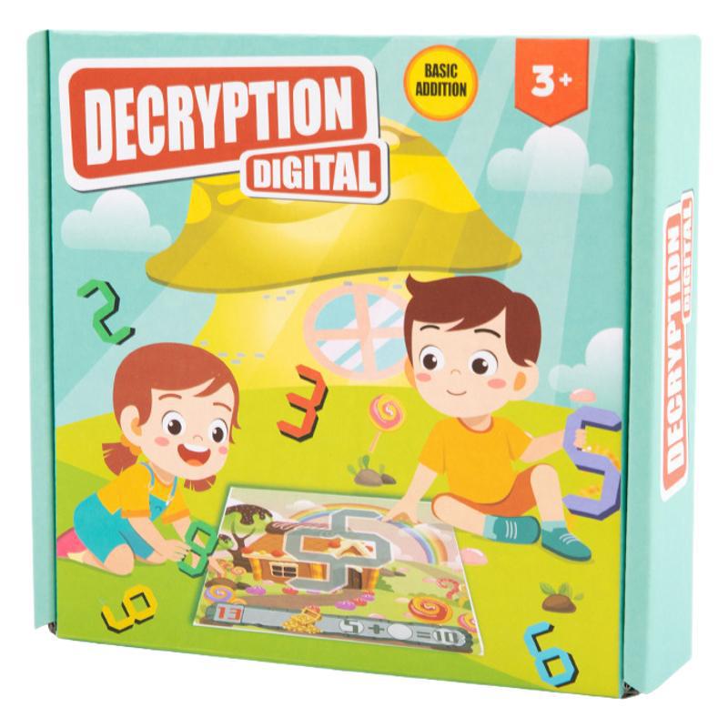 Juego de descifrado de números de madera transfronterizos Aprendizaje de matemáticas para niños Educación temprana Rompecabezas cognitivo Solución de formas Juguetes de educación temprana