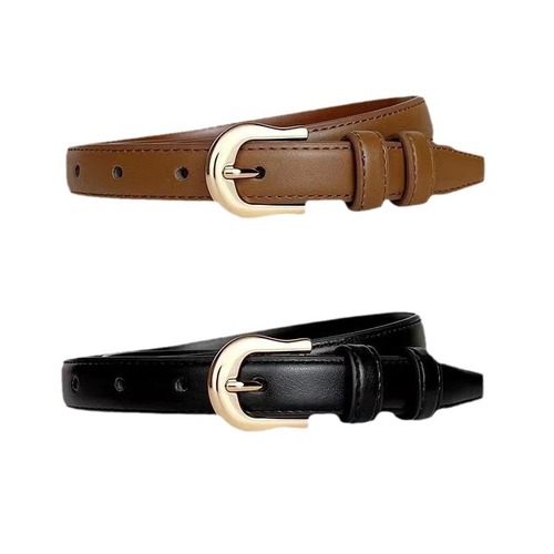Women's Belt with Pin Buckle: Stylish, Versatile, Thin Waistband—A Niche Choice for Dressing Up or Casual Looks, Perfect for Skirts and Casual Pants