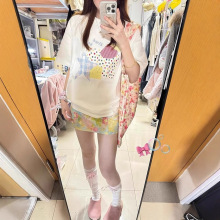 胖子潮t百搭印花半袖体恤上衣服班服重磅彩色纯棉短袖T恤衫女酷潮