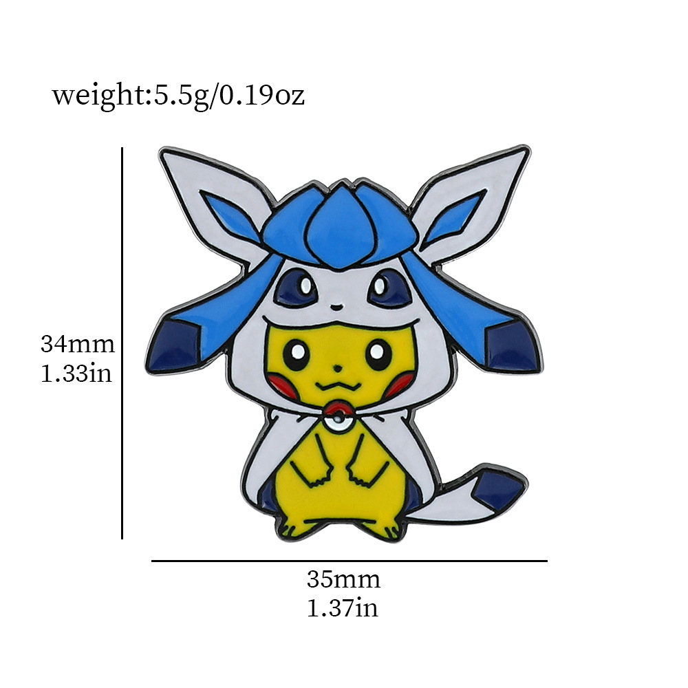 Magia bebé broche Bao Ke Meng metal insignia mascota elfo bolsillo monstruo lindo anime de dibujos animados periférica