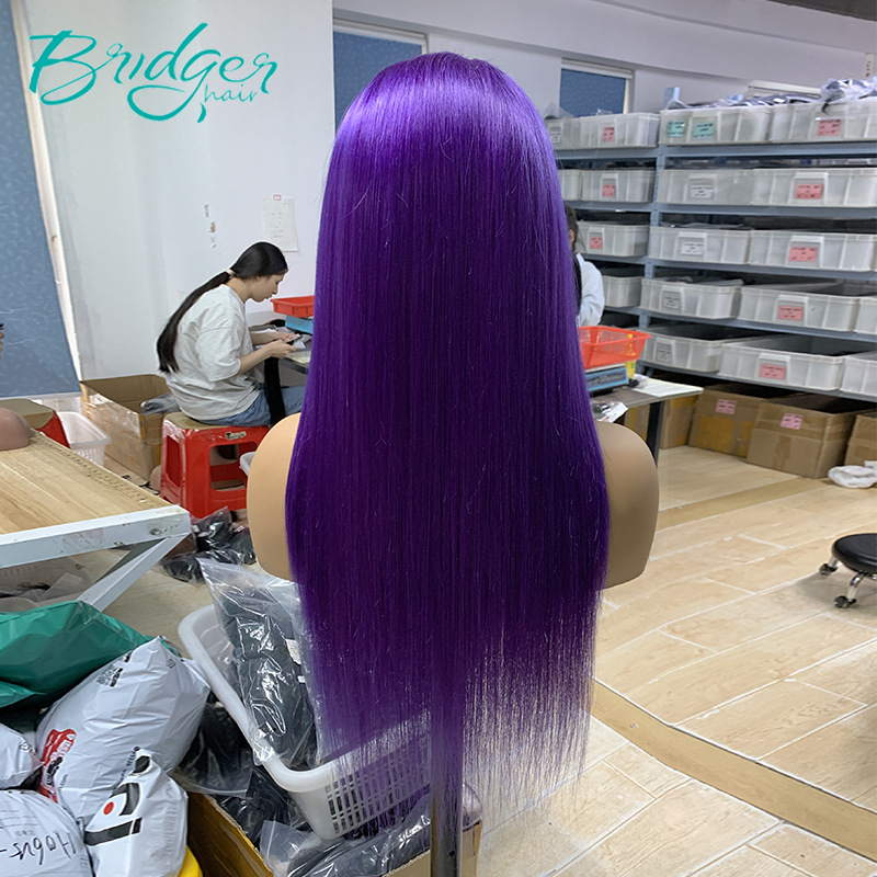 Violets cilvēku matu lace front parūka taisni mati_voghion.com