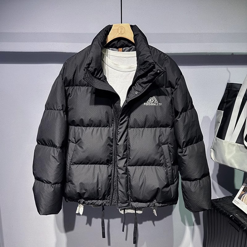 Men's Clothing New autumn and winter stand collar Silk cotton jacket for men autumn and winter high end duck Silk cotton jacket loose windproof warm Silk cotton jacket_voghion.com
