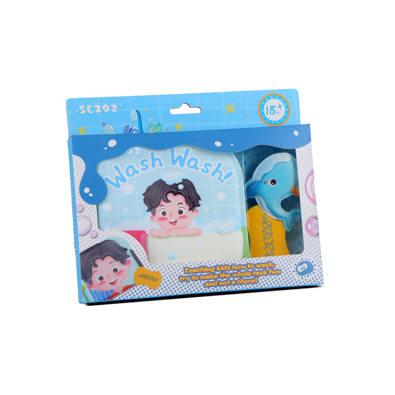SEZOZ cambio de agua de Baño Libro mágico cambio de color Eva libro de tela educativa educación temprana libro de pintura de agua 0-3 años de edad juguetes infantiles