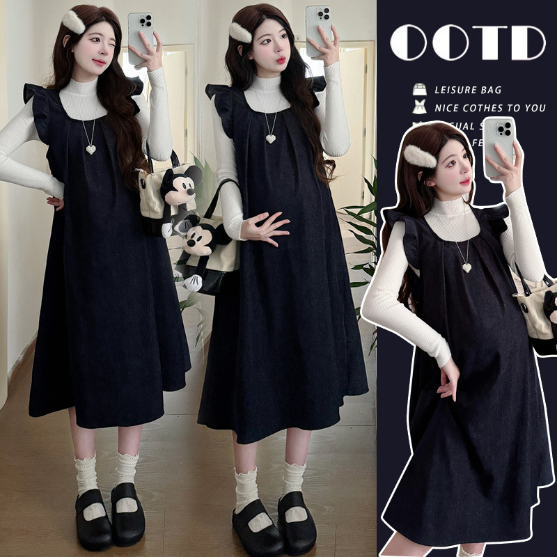 Real Shot in Stock Maternity Wear Autumn Style Flying Sleeve Vest Skirt Two-Piece Suit Single Vest Skirt Default Item Spandex Real Shot in Stock Maternity Wear Autumn Style Flying Sleeve Vest Skirt Two-Piece Suit Single Vest Skirt Default Item Spandex