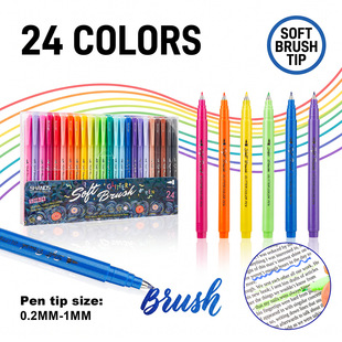 Brush Pen24ɫܛ�^�����L���W�����L�P�W��DIY���~�T�f����ˮ�ʹP