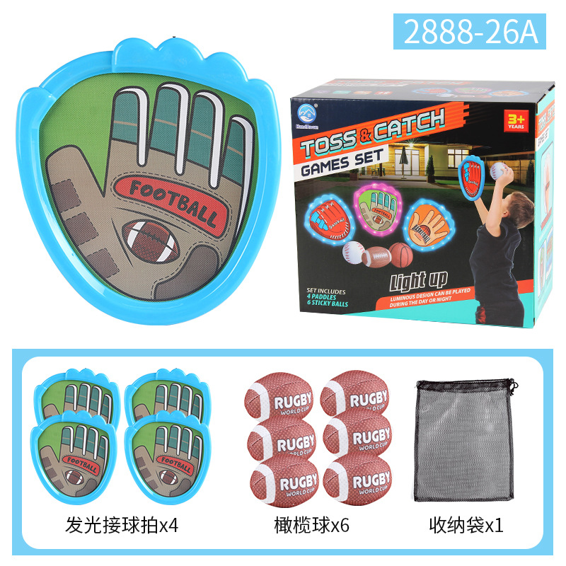 2888 - 26A / 4 luces de blanco de mano azul (6 pelotas de rugby) 803G