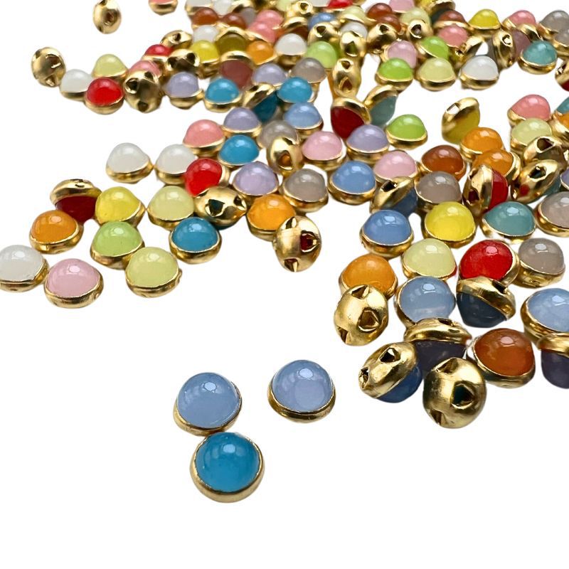 4Mm/5Mm Mini Taiwanese Copper-Based Jelly Buttons Bjd Small Cloth DIY Handmade Crochet Doll Clothing Button Accessories