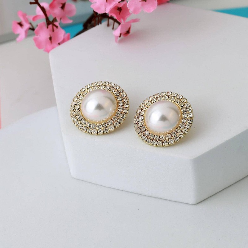 1 Pair Quantity 1 Pair Sweet Korean Style Flower Plating Alloy Earrings