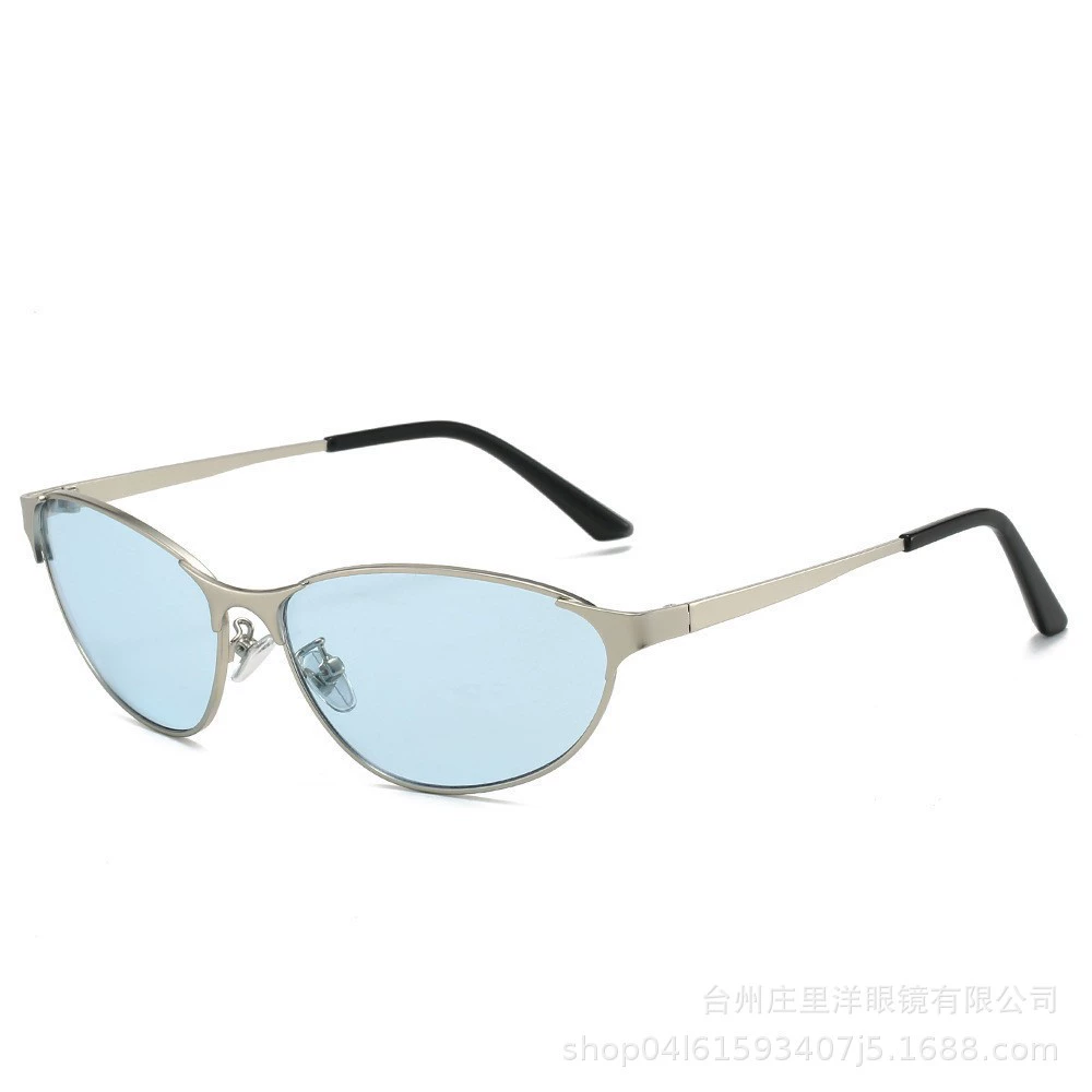 Солнцезащитные очки ZHUANLIYANG cat-eye, ледяно-голубые линзы, премиум с 2-каратным акцентом
