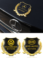 Car VIP wheat ear 3D three-dimensional metal car logo side label modified triangle window car tail label body decoration label