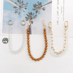 New Bead Crystal Pendant Phone Case Accessory Hook Charm Hanger Anti-Slip Phone Chain for Women