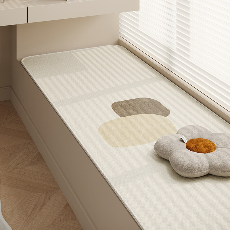 Window Sill Cushion, Master Bedroom All-Season Cushion, Removable and Washable Plush Balcony Mat, Light Luxury Style, Modern and Simple