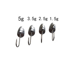 Spinning lure root lead head hook mini hook 1.5g/2.5g/3.5g/5g blood groove lead head hook soft bait